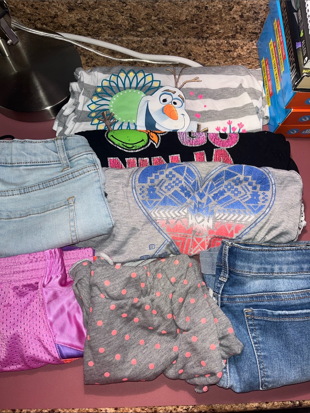 Lot of girls clothes 3tank tops and 3 pairs of shorts a few do not have tags